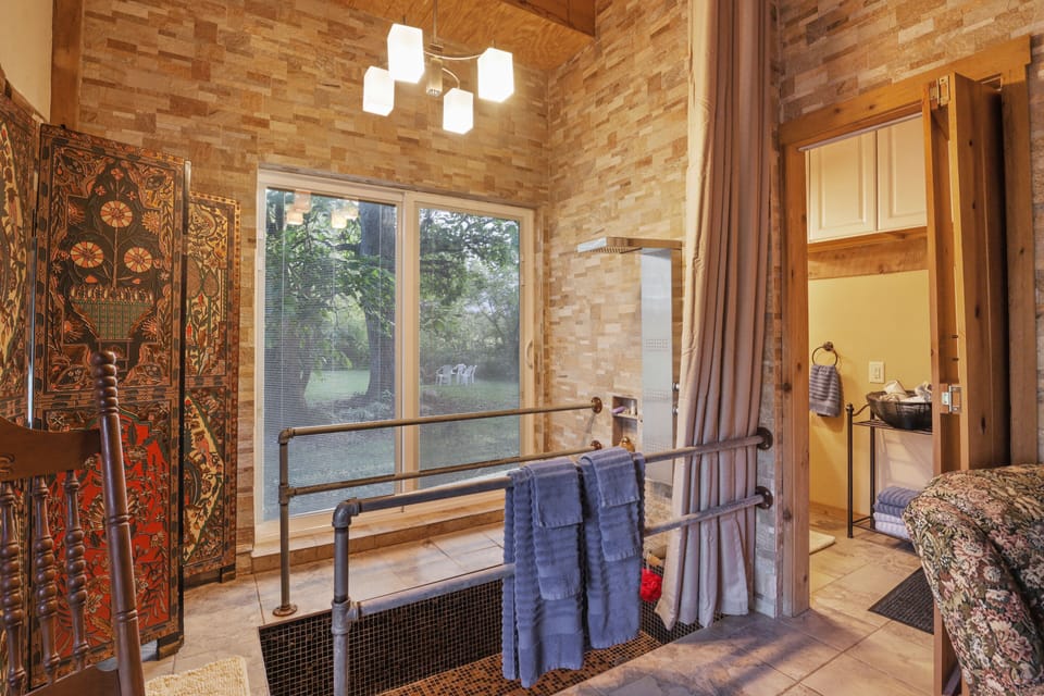Shower in master bedroom