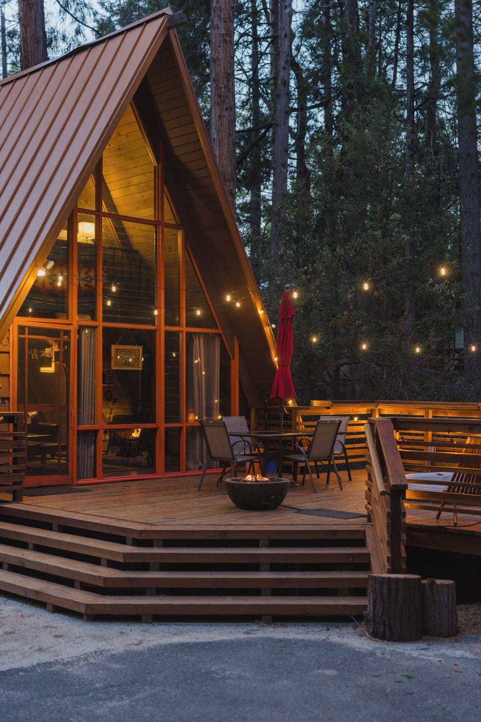 Private Outdoor Fire Pit – Perfect for Stargazing and S'mores at our Idyllwild Cabin.