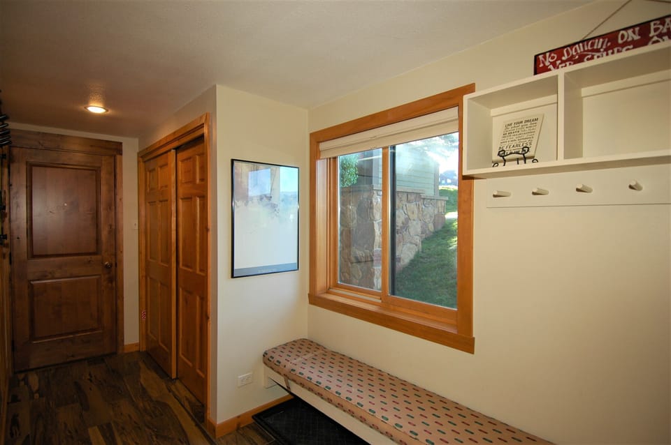 Glimpse of Mt. Werner from Entry, Windows on Three Sides of Condo