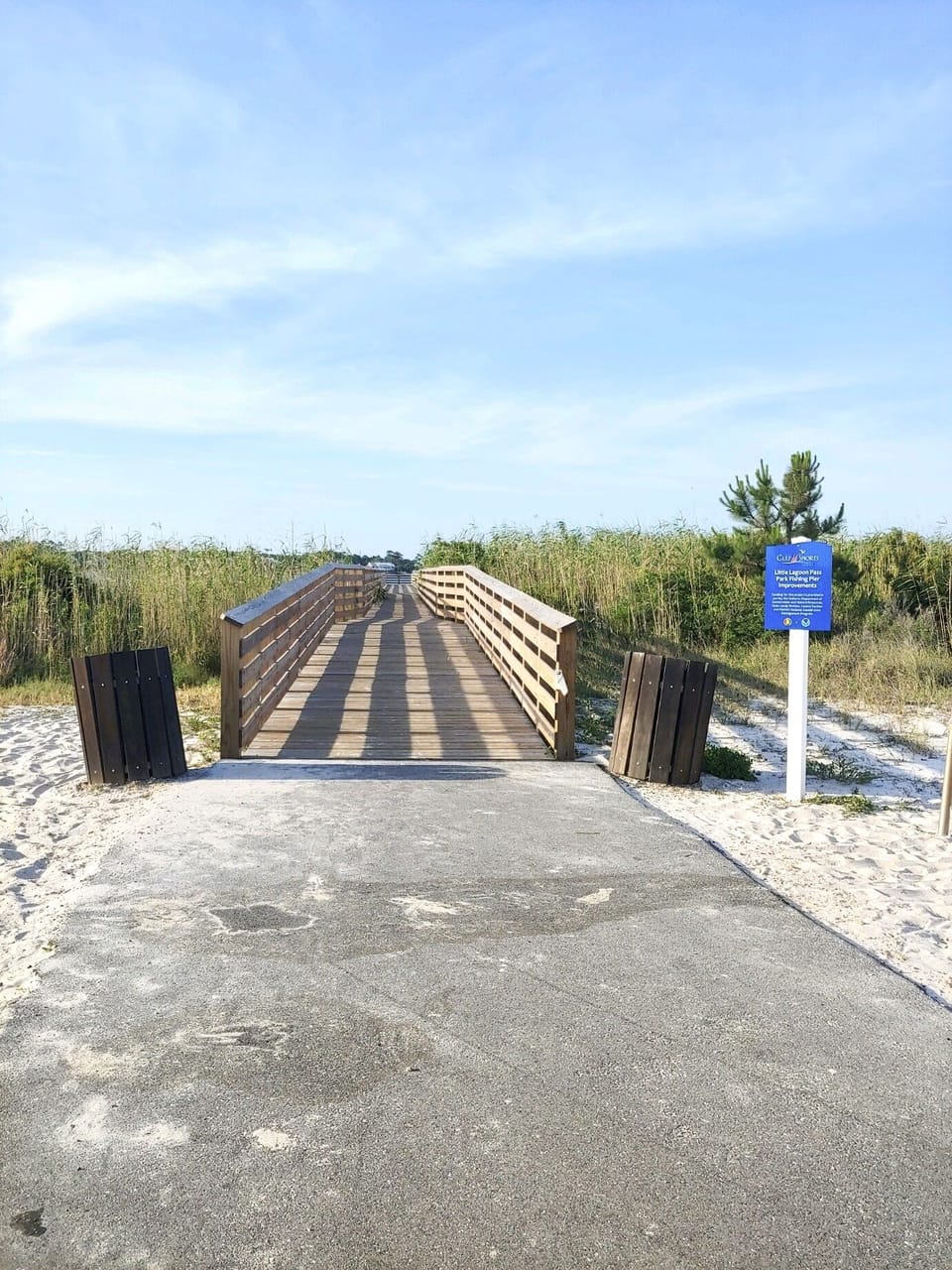 New public fishing pier/boardwalk at Lagoon Pass Park.