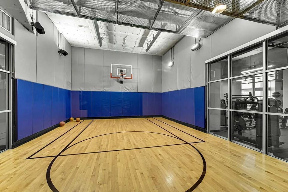 Indoor basketball court