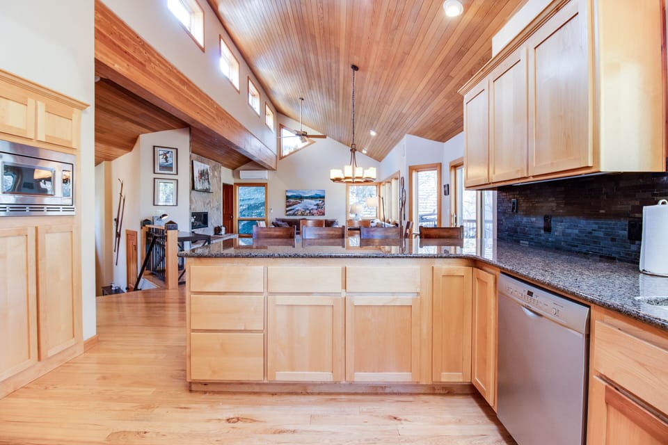 View of living from kitchen.