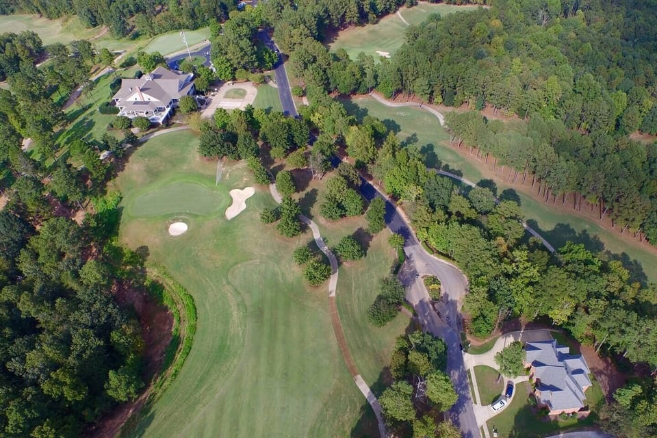 Our home in the bottom right, Oxmoor Valley Clubhouse upper left. Just a short walk away! 