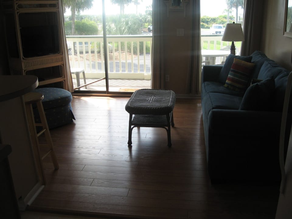 New Living Area with Hardwood Floors