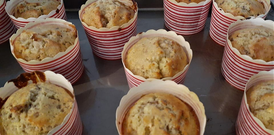 We leave freshly baked goodies from our b&b next door - The Artist's Inn