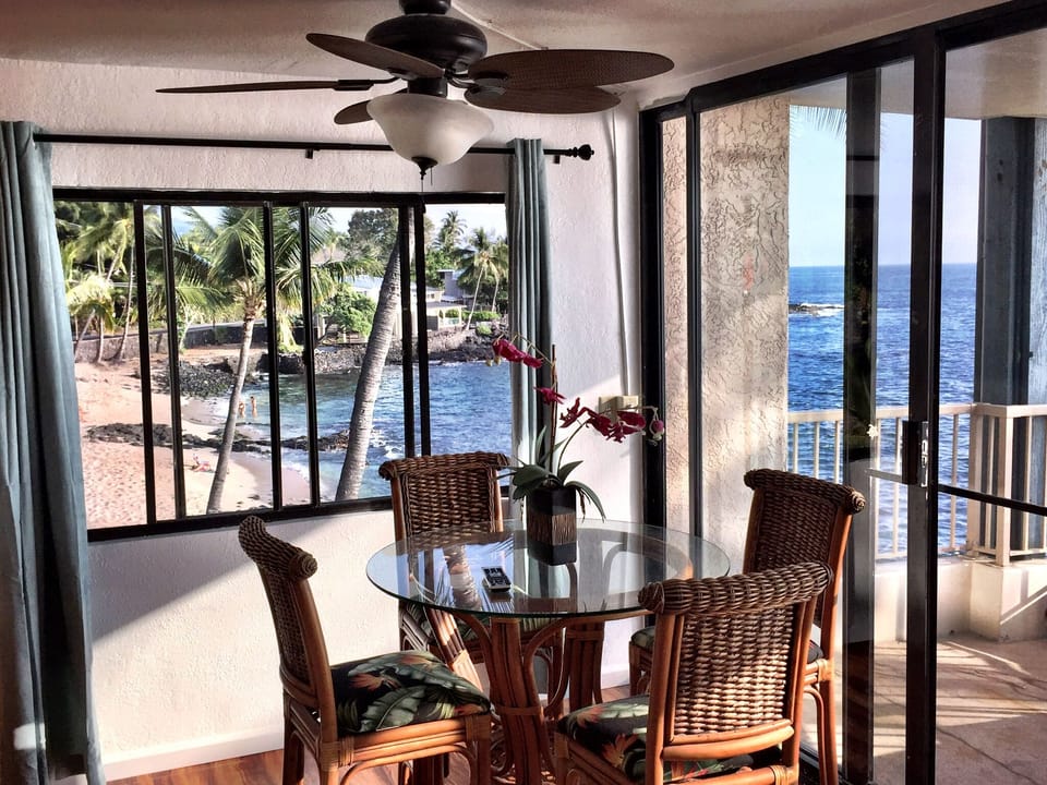 Dining with a view.