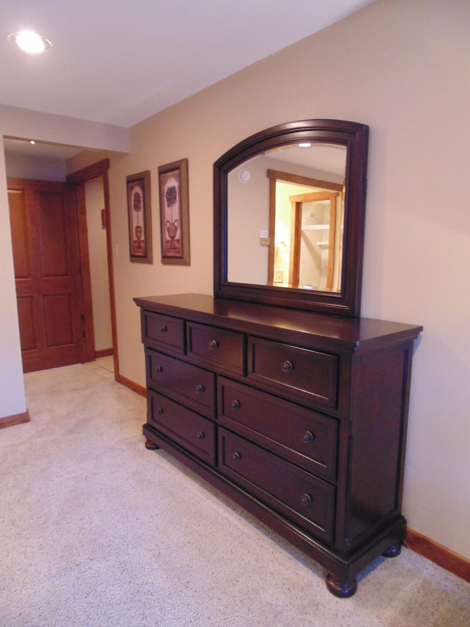 Room B.  Chest and mirror