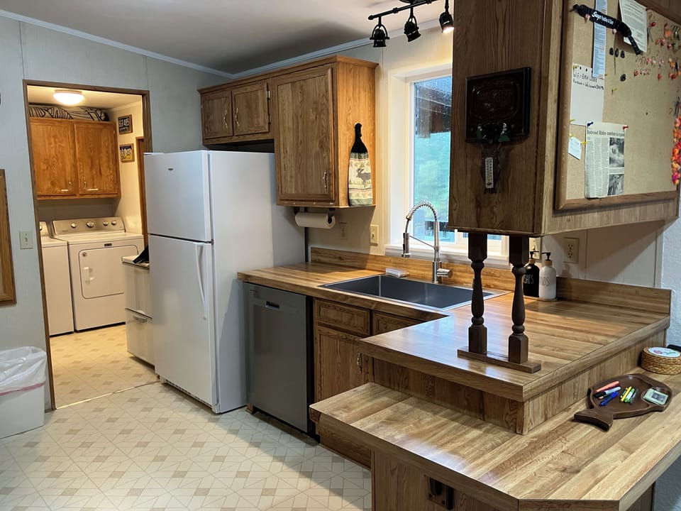 Kitchen w/ view of the river