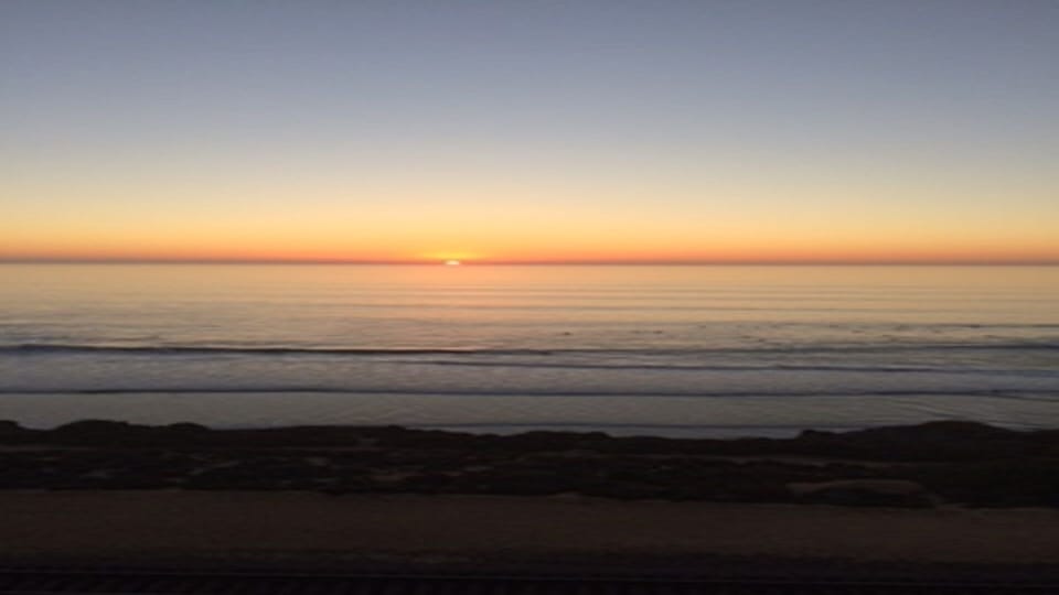 sunset view at the end of our street overlooking the cliffs of Olde Del Mar