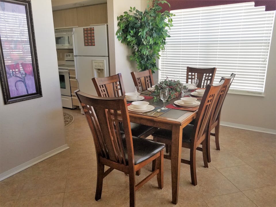 Kitchen table with seating for 6