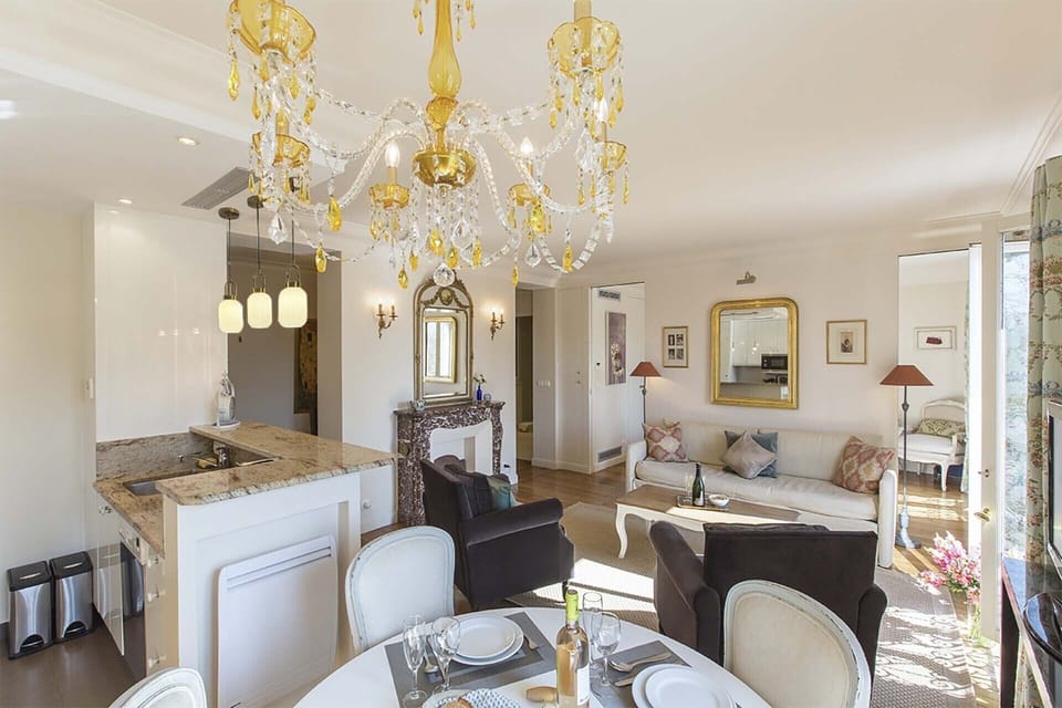 The open-plan dining room and kitchen are great for entertaining.