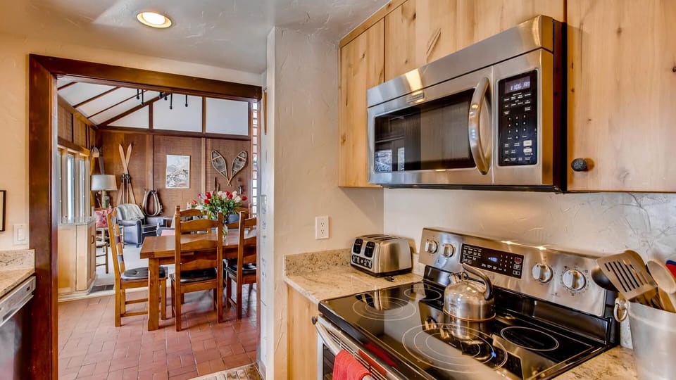 Stainless steel appliances.