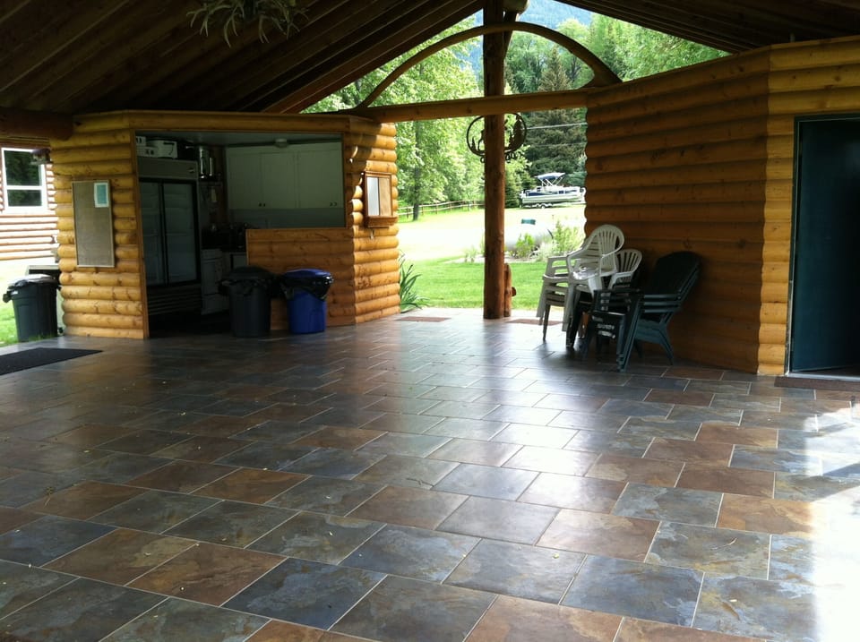 30x30 foot covered picnic shelter, has 2 bathrooms  kitchen for large venues
