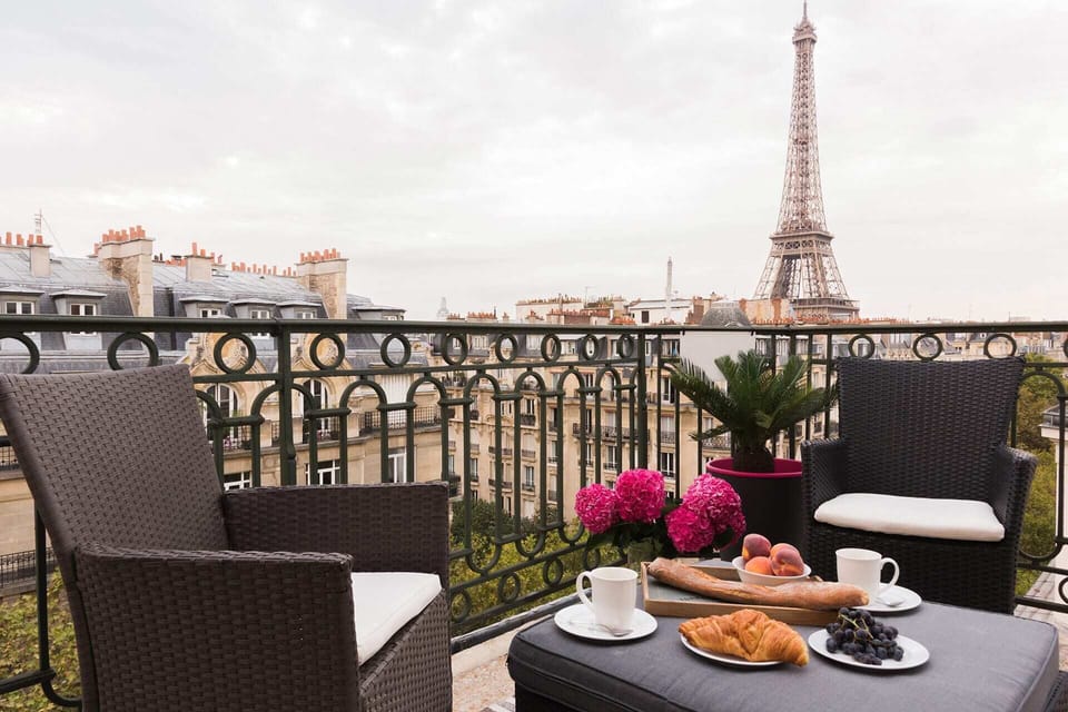 Marvelous spaces to relax on the wrap around balcony.