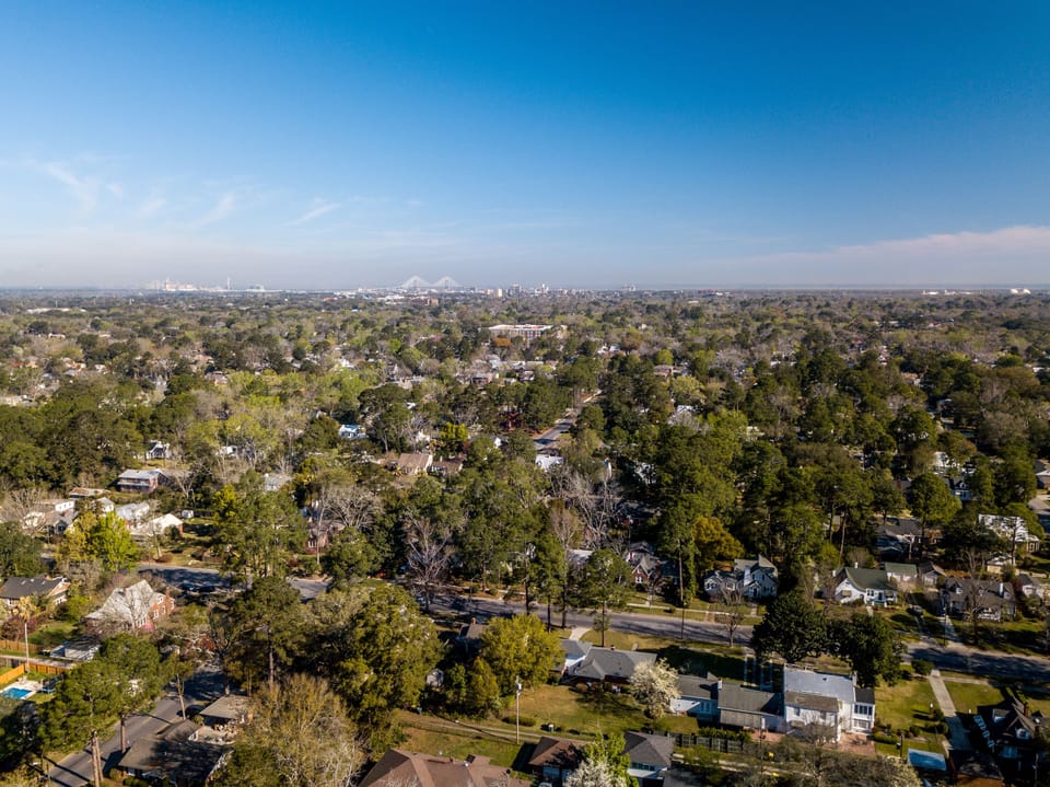 Aerial Towards River St