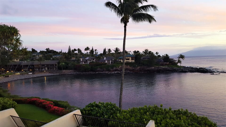 Sunset View of the Cove from the Unit