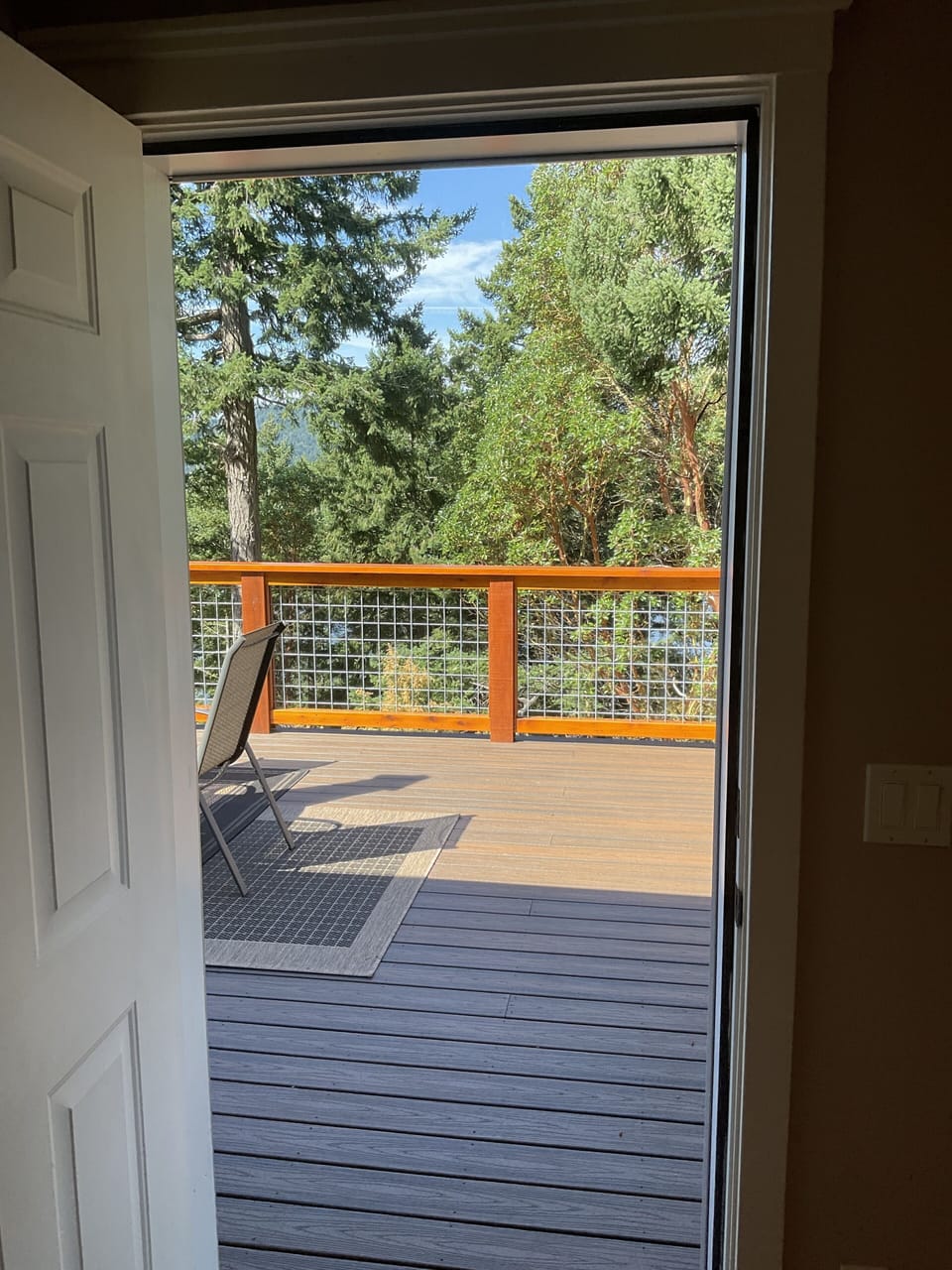 View of deck from Master Bedroom