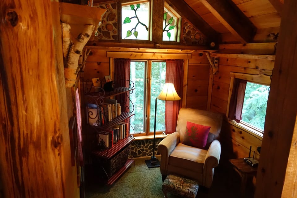 Reading room. The coolest room in the cabin!