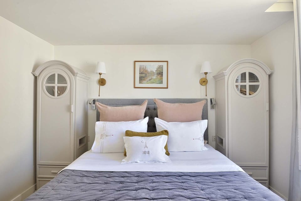The beds are made with our luxurious custom linens.