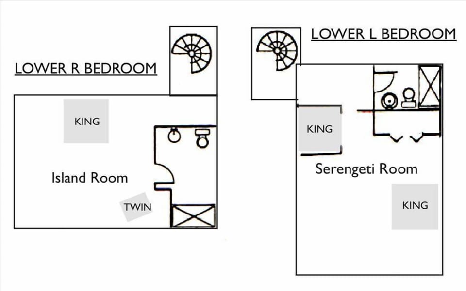 Floorplan of Lower Bedrooms