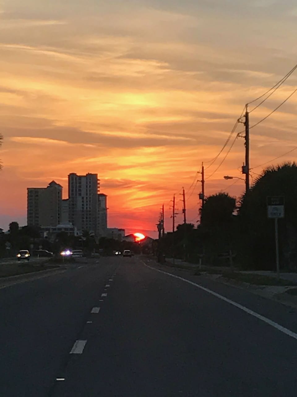 Sunset photo taken from front yard