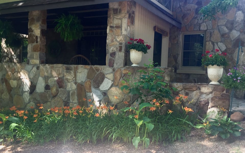 Lilies in bloom at the Garden level entrance