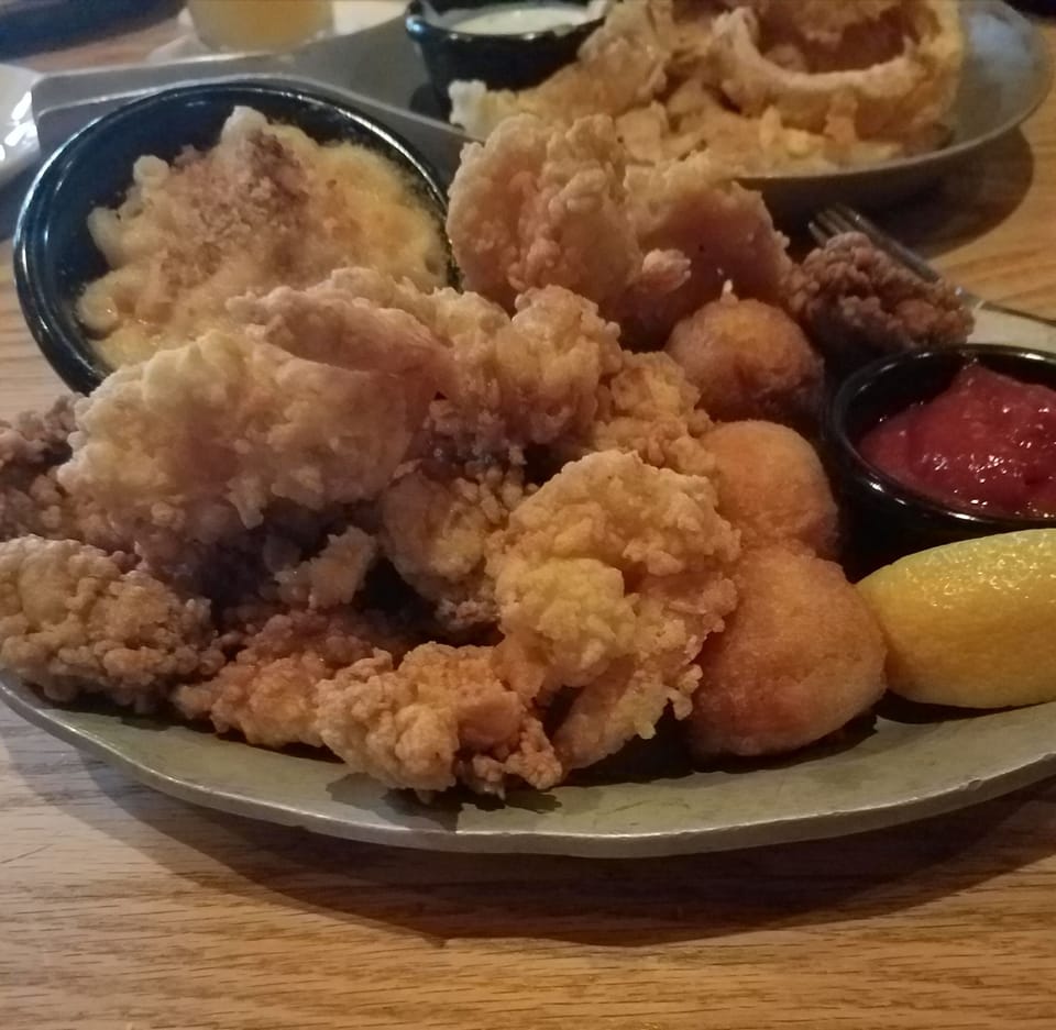 Shrimp and Oysters at Carolina Roadhouse