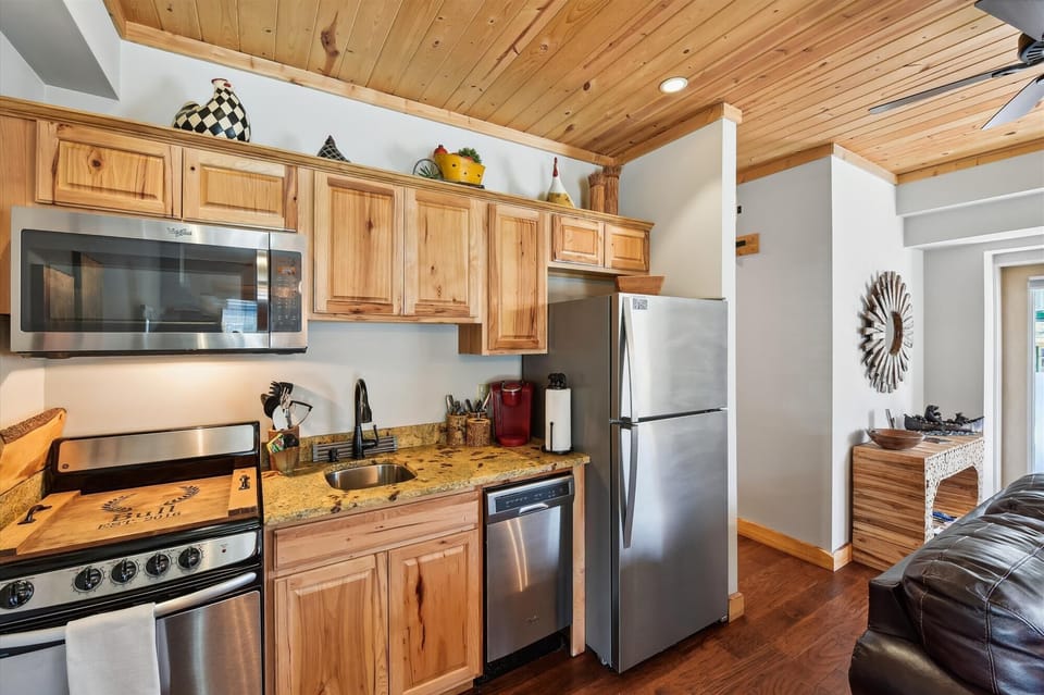 Stove, Microwave, Coffee Maker, Dishwasher, Refrigerator 