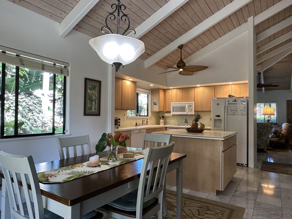 Fully equipped kitchen with everything you may need.  