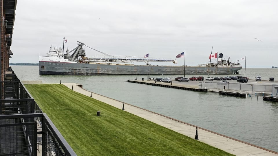 Laker Passing thru the Lower Dock Channel