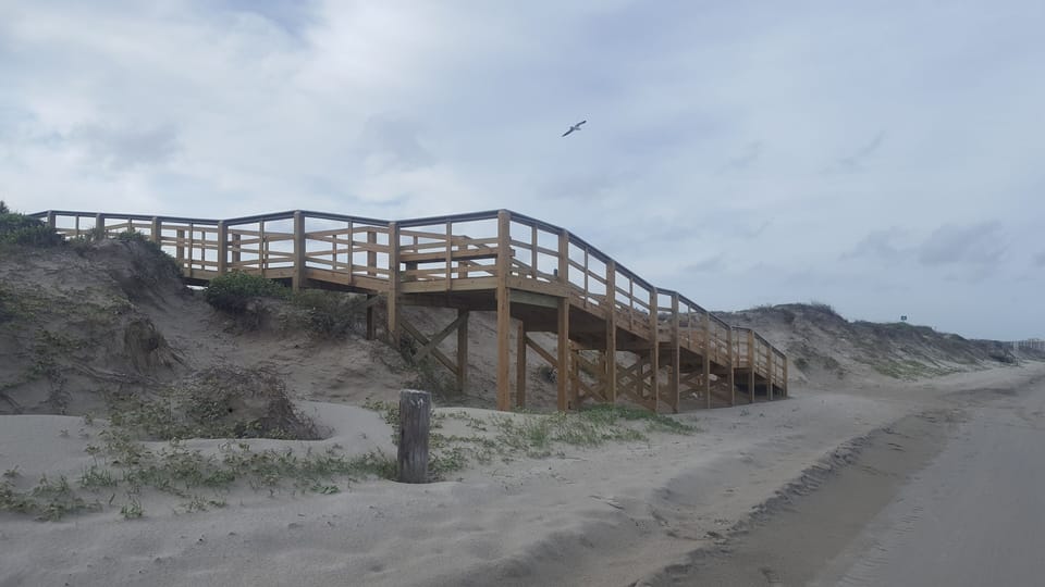 Walk over from beach in between marker 4 & 5