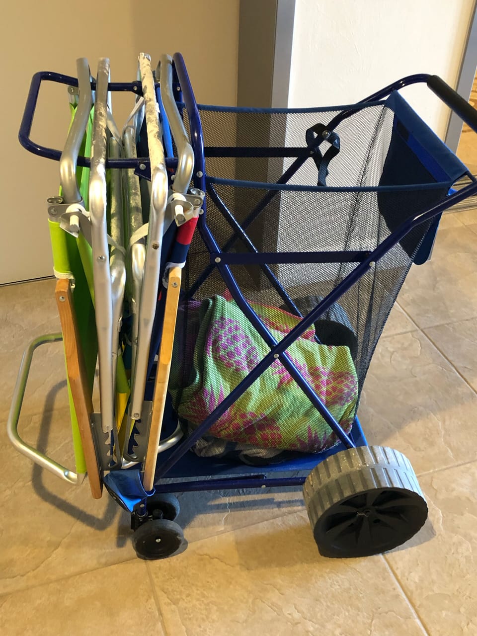 Beach cart and chairs provided 