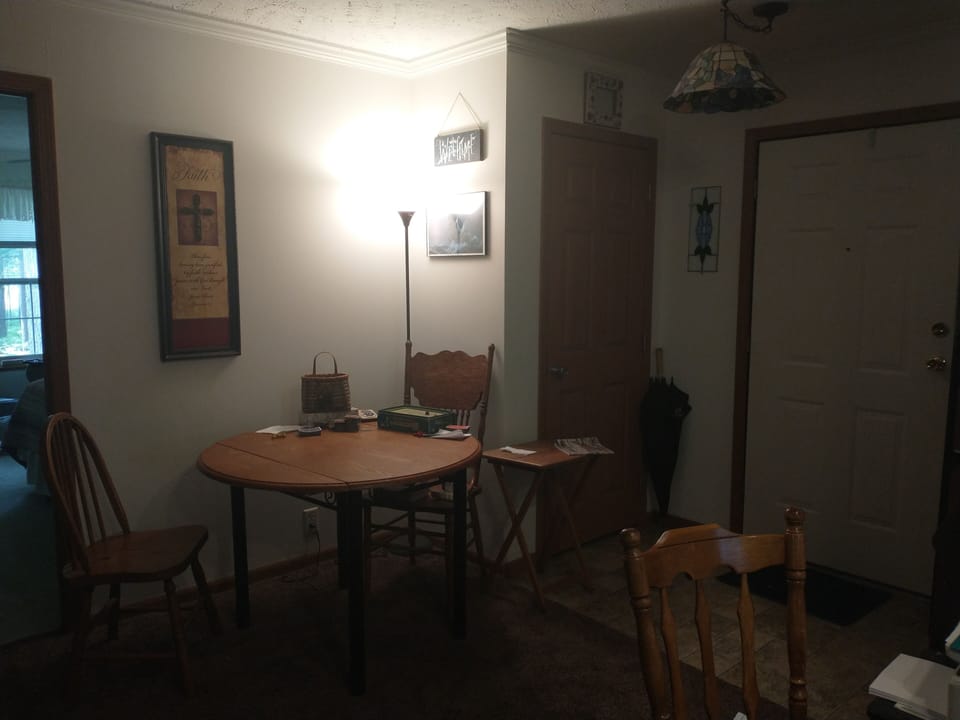 Game corner by front door.