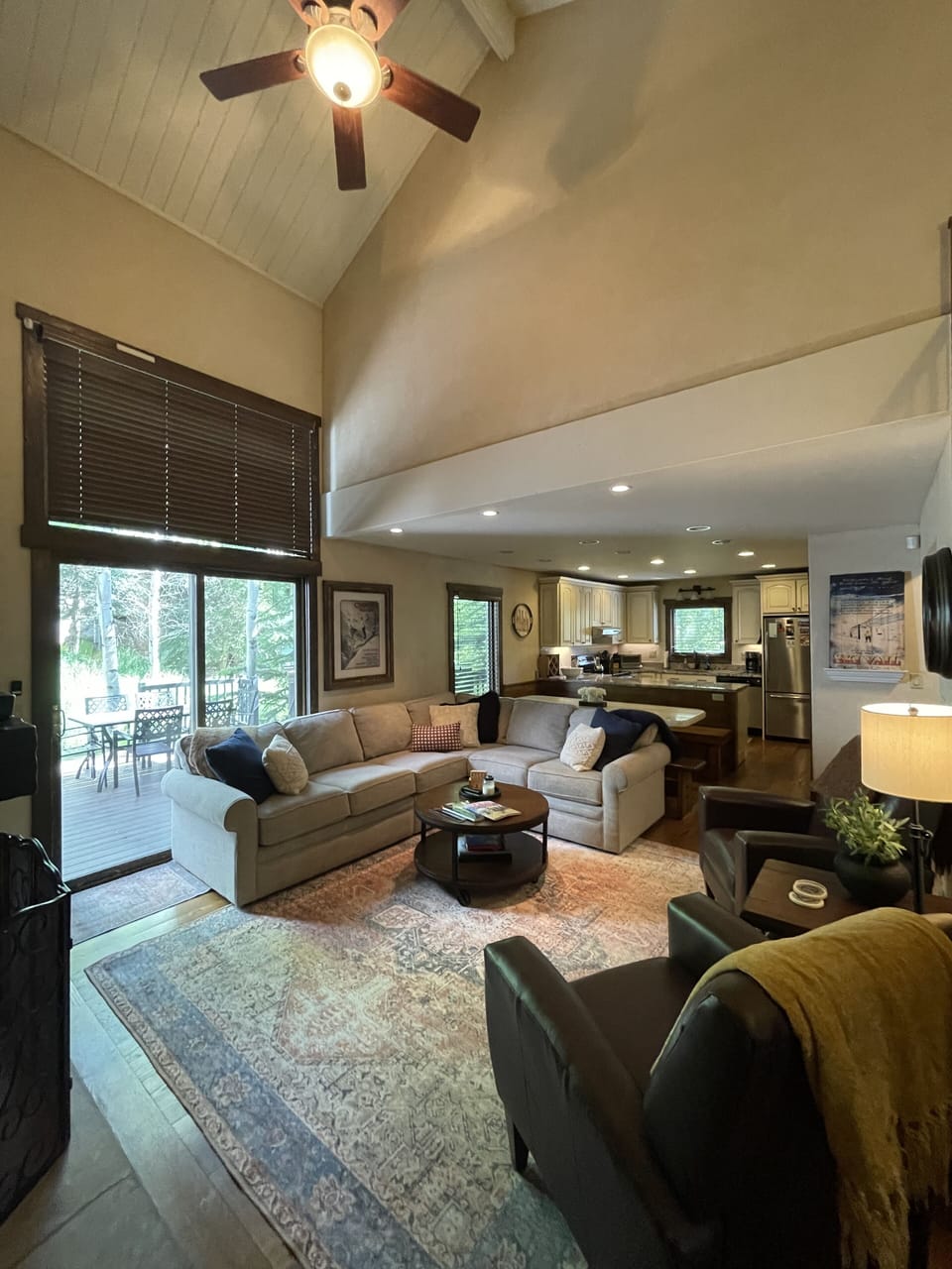 Main floor open floor plan allows entire group to sit, eat, and cook together