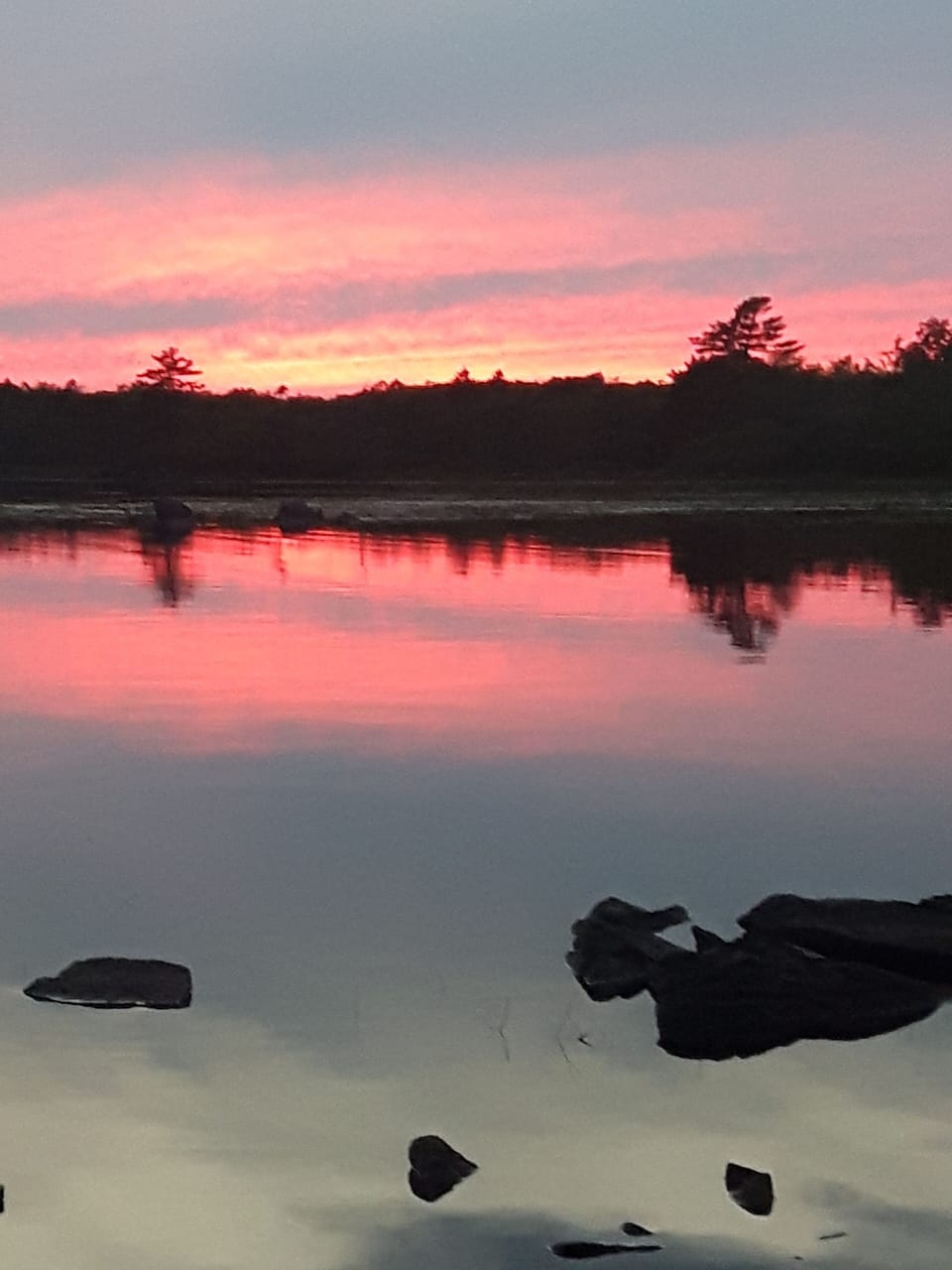 Sunset by the lake