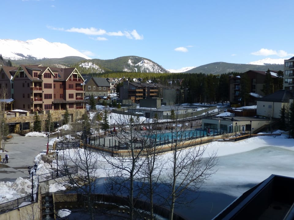 Winter view from balcony, looking toward Maggie Pond and Marriott Resort.  