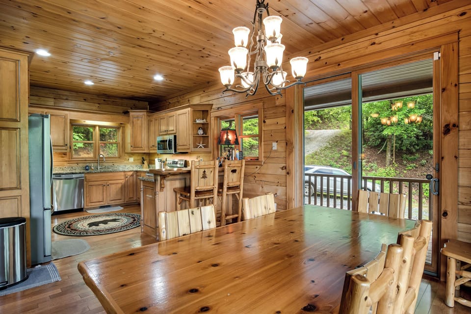 Dining room and kitchen