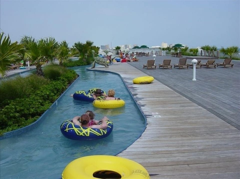 Kids of all ages enjoy lazy river at Caribe!
