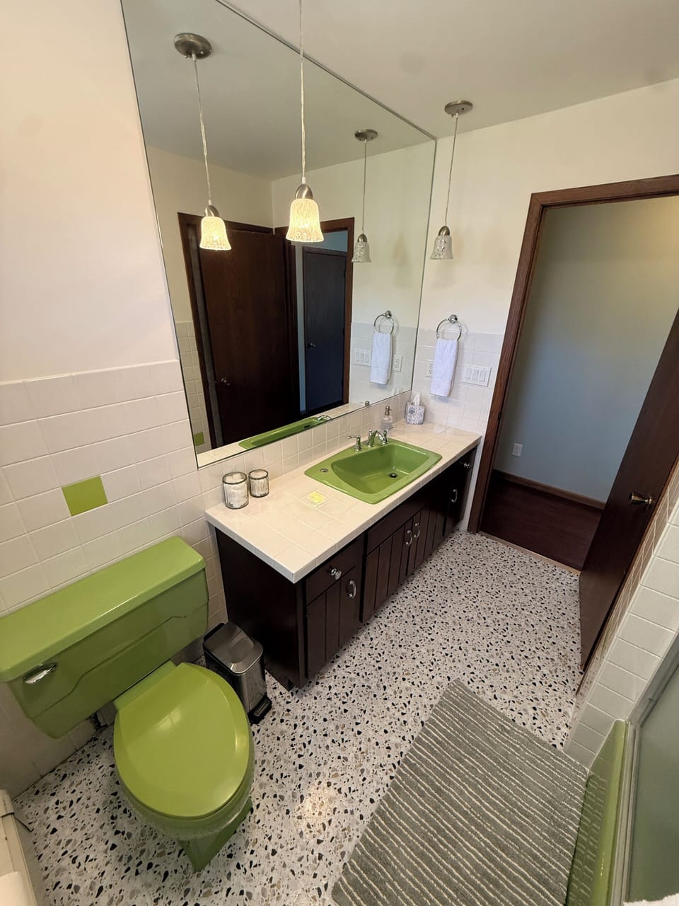 What’s not to love about this bathroom! Updated yet vintage!