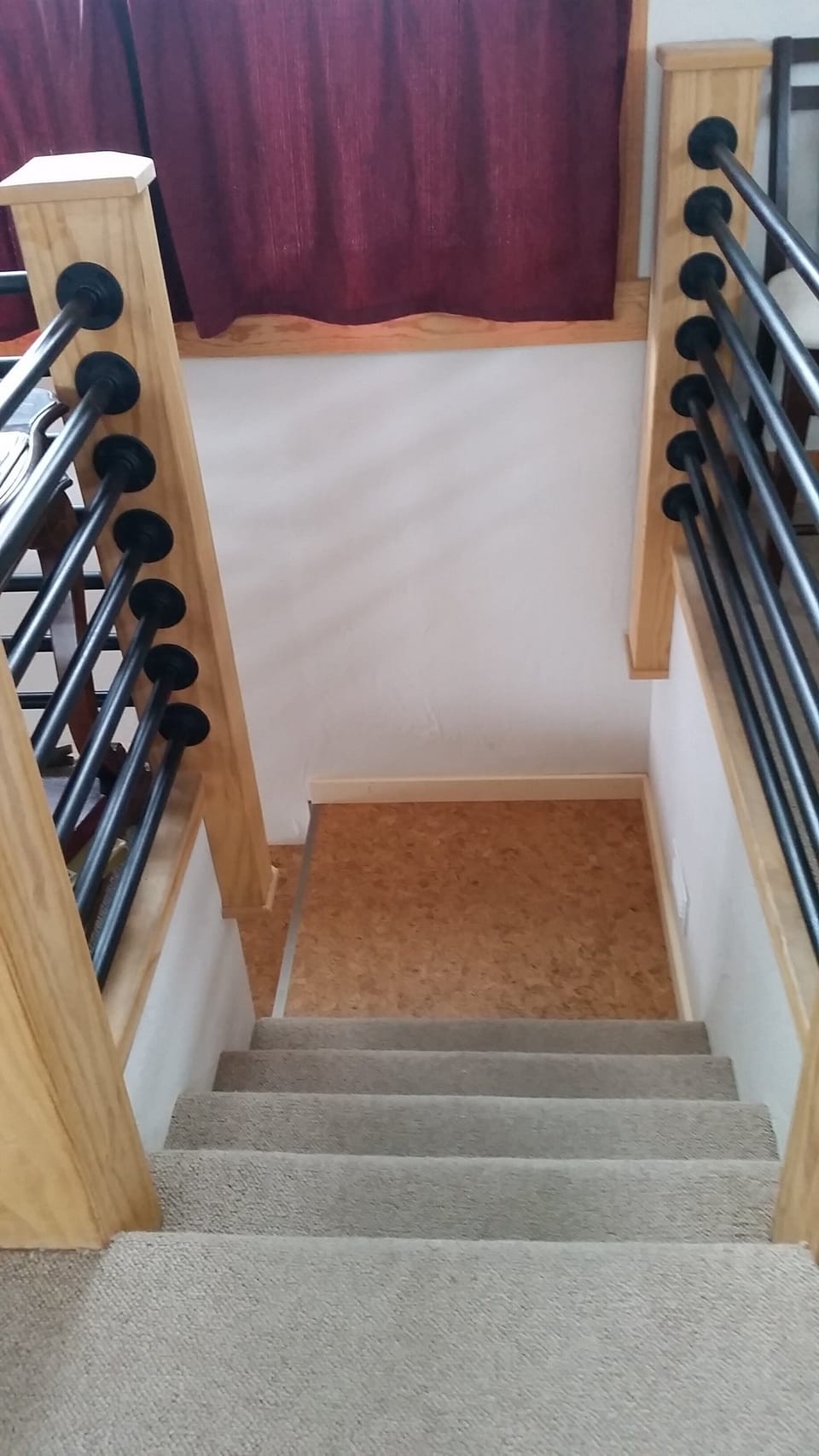Looking down the stairs to landing.