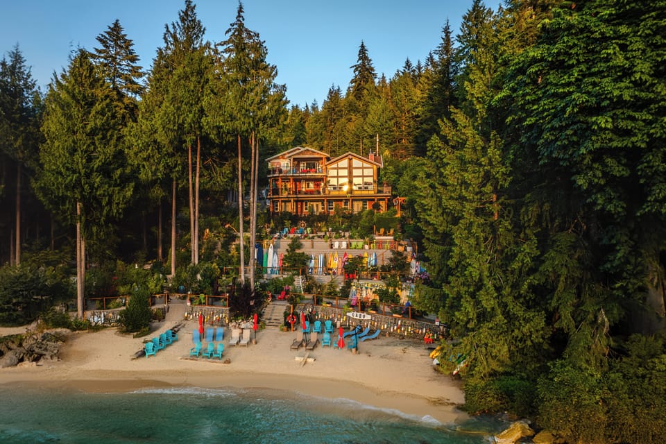 House view from the beach 