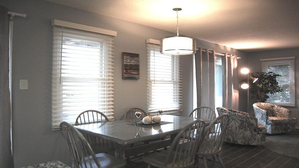 2nd floor dining table - seats 6