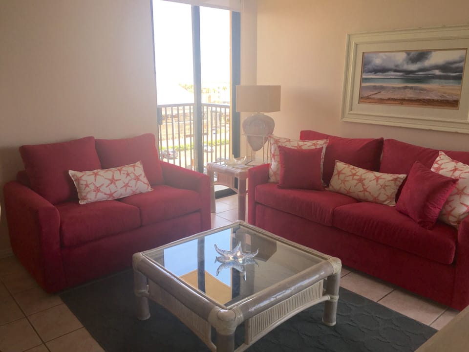 Spacious Living Area has 2 balconies