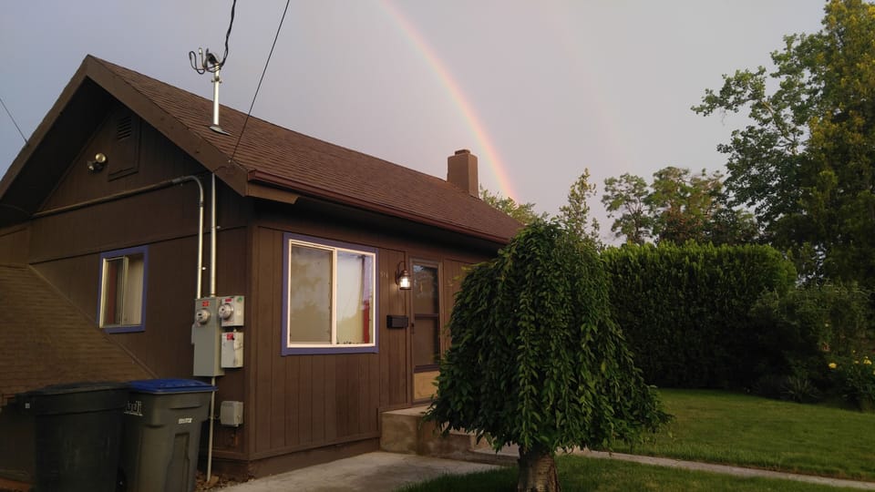 Spring shower rainbow