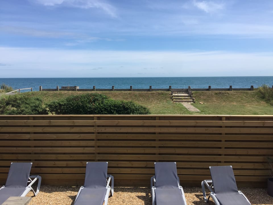 The deck and beach 