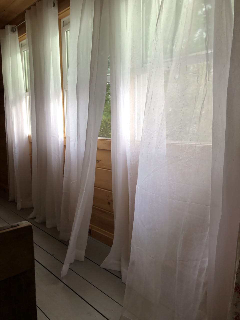 Master windows open with a refreshing lake breeze
