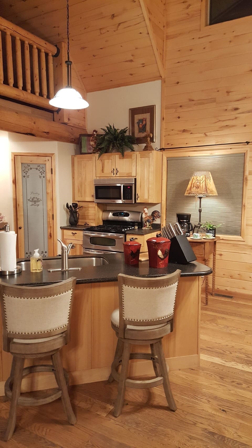 A Chef's Kitchen awaits you! Notice the coffee bar by the window!
