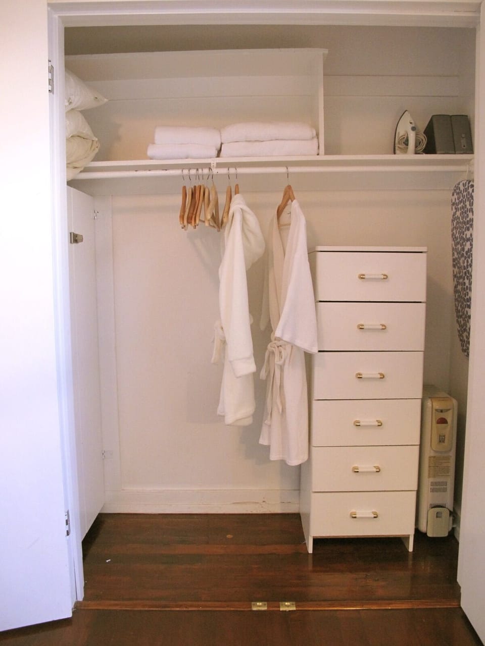 Ample closet and dresser storage
