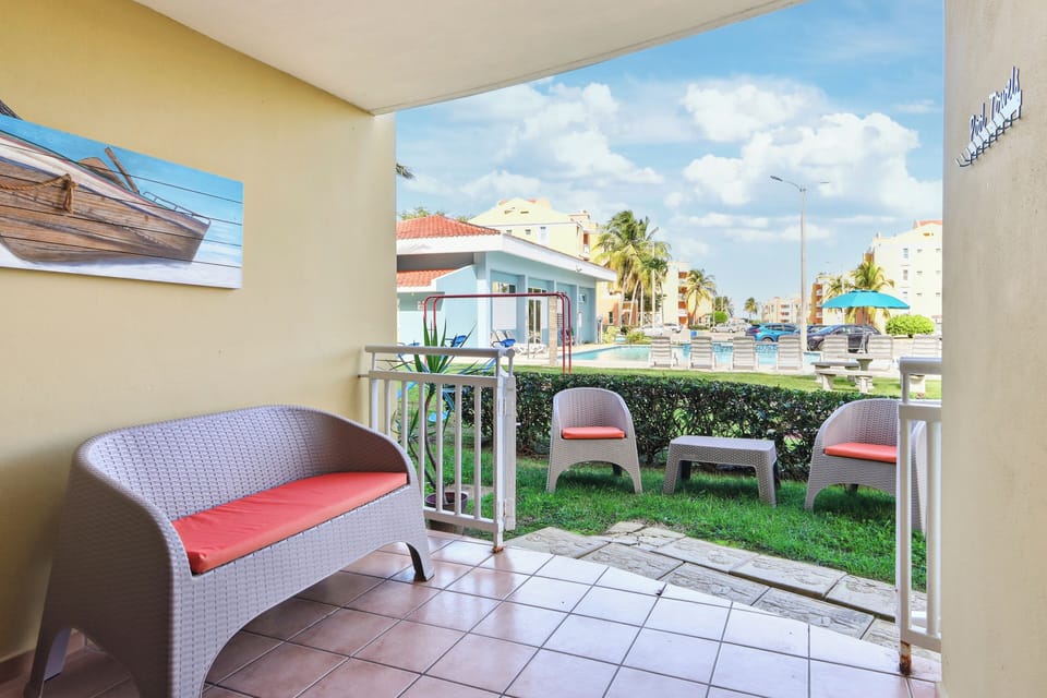 Rear Balcony, just front the pool.