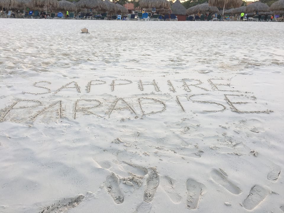 Writings in the sand detected @Sapphire Paradise 